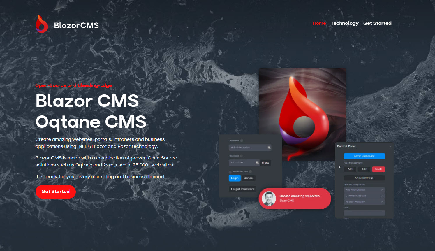 Oqtane als CMS
blazor-cms.org